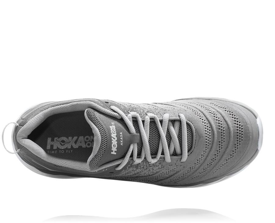 Hoka One One Running Shoes Mens Grey - Akasa - 60189PFSU